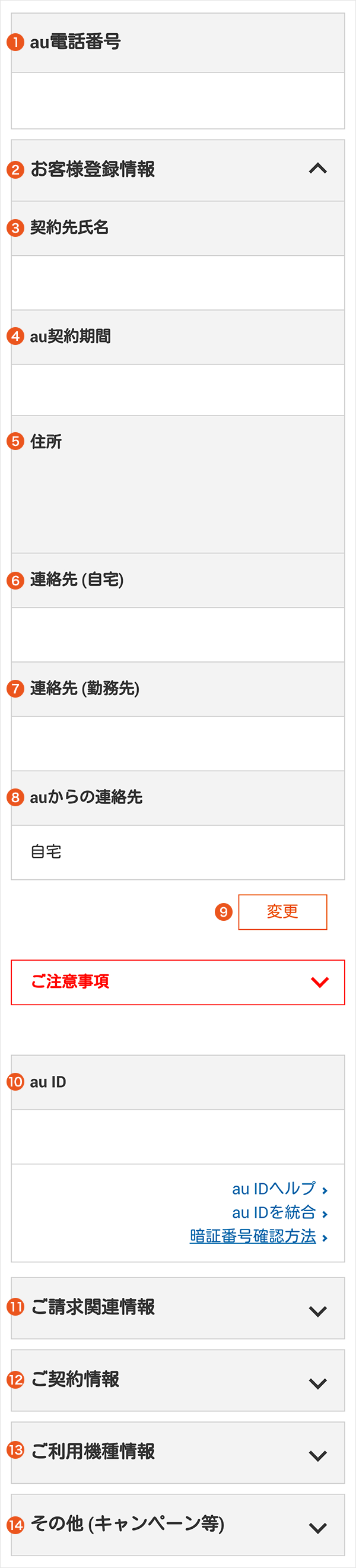 Customer Registration Information Page
