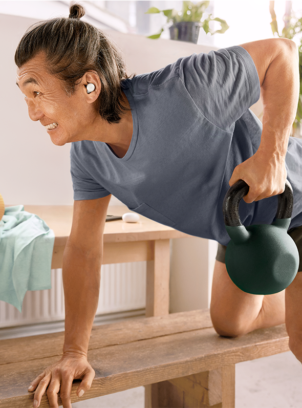 ぴったりと心地よいフィット感。