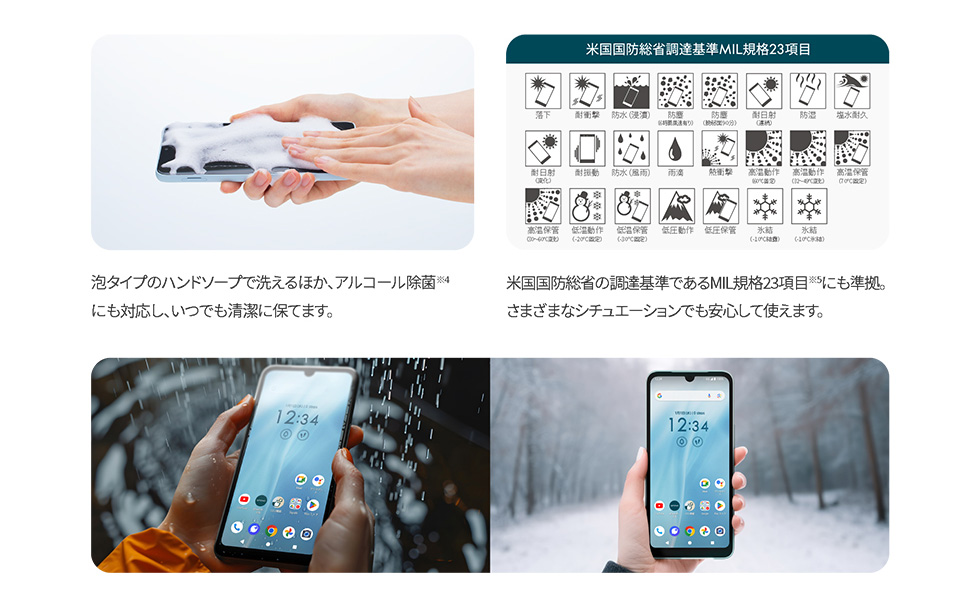 泡タイプのハンドソープで洗えるほか、アルコール除菌にも対応し、いつでも清潔に保てます。