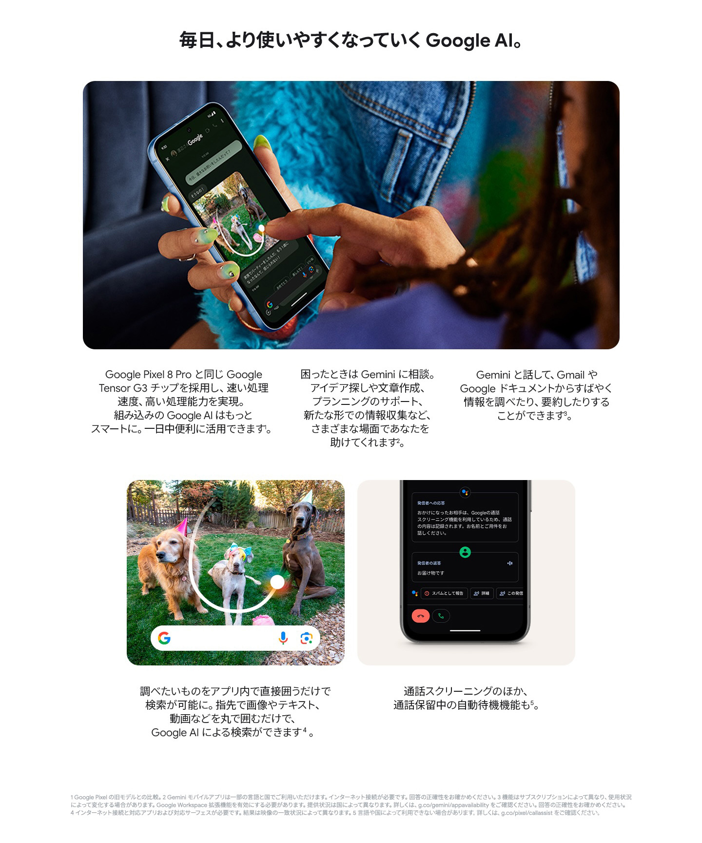 毎日、より使いやすくなっていく Google AI。